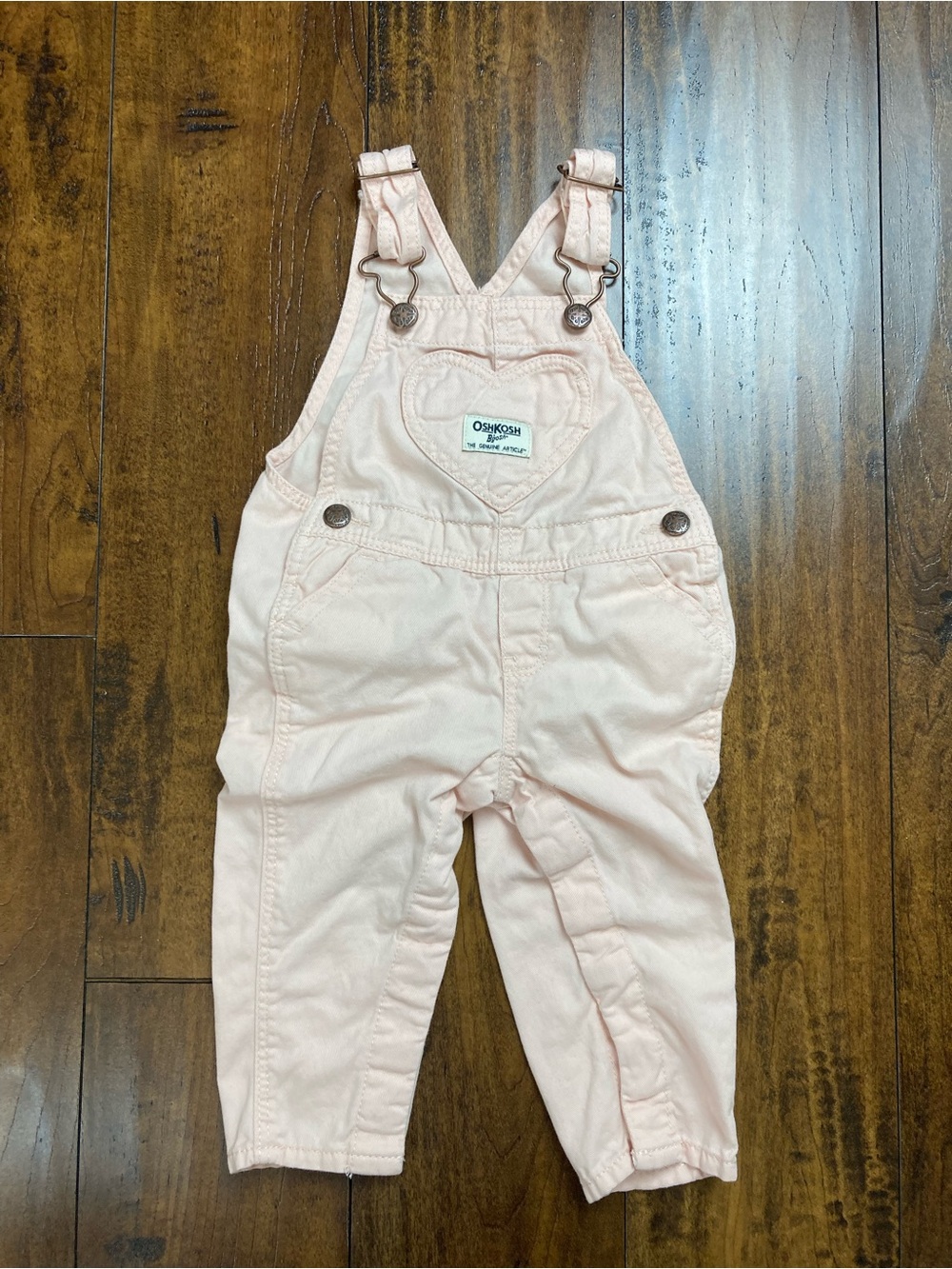 OSHKOSH B’GOSH Girls 9M Months Pink Overalls Bibs Cotton Infant / Baby
